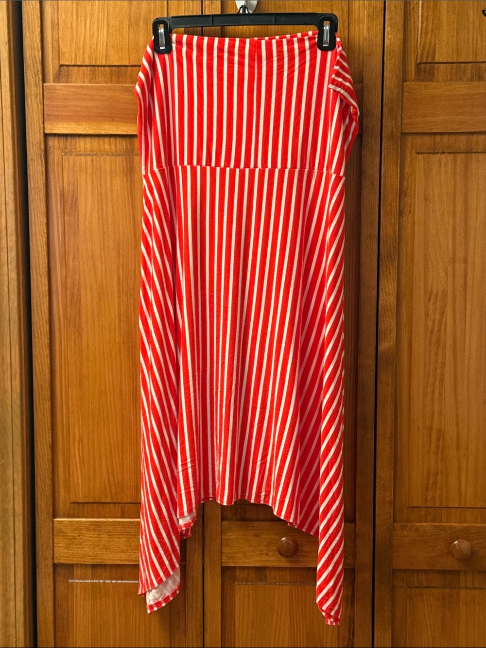 Mixit Orange and White Striped High-Low Skirt NWOT size XXL